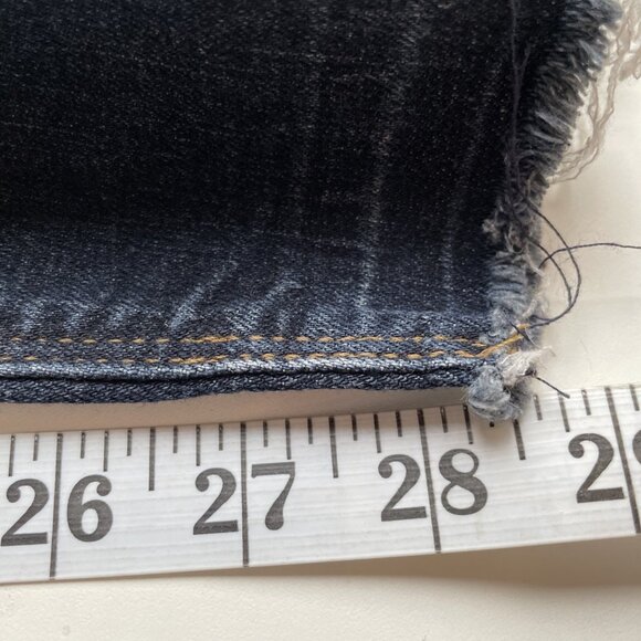 Hudson Skinny Ankle Jeans Krista Womens Size 30 Dark Wash Raw Hem Bloke Designer - Picture 12 of 12